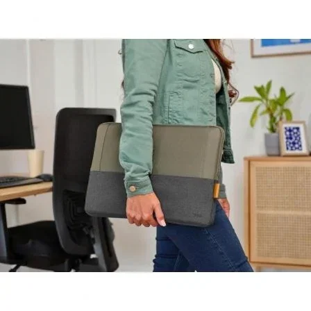 Trust Funda Universal Lisboa 25247 Soft Sleeve Negro/Verde para Tablets y Portátiles hasta 16"